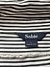 Sabie 100% Polyester Stripes Black Long Sleeve Blouse Size L - photo 7