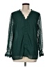 Assorted Brands 100% Polyester Green Long Sleeve Blouse Size M - photo 1