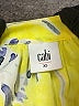 CAbi 100% Polyester Floral Yellow Short Sleeve Blouse Size XS - photo 7