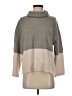 Carve Designs Color Block Gray Turtleneck Sweater Size S - photo 1