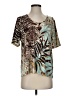 TanJay Brown Short Sleeve Blouse Size P (petite) - photo 1