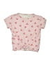 Crewcuts Outlet 100% Cotton Floral Pink Short Sleeve T-Shirt Size 6 - 7 - photo 1