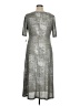 Connected Apparel Metallic Silver Casual Dress Size 14 - photo 2