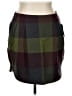 Woolrich Plaid Burgundy Wool Skirt Size 12 - photo 1