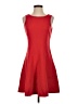 Ann Taylor LOFT Solid Red Casual Dress Size 4 - photo 1
