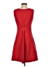 Ann Taylor LOFT Solid Red Casual Dress Size 4 - photo 2