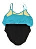 Shape FX Color Block Teal Swimsuit Top Size 22 - photo 2