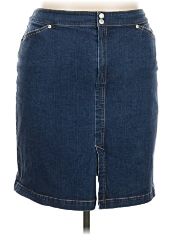 Lands' End Denim Skirt (view 1)