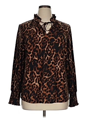 Anne Klein Long Sleeve Blouse (view 1)