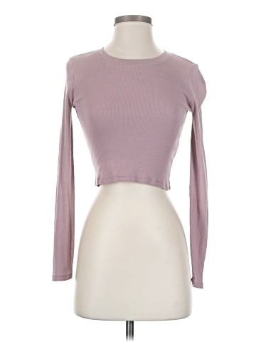 Madewell Fine Ribbed Supercrop Crewneck Long-Sleeve Tee (view 1)