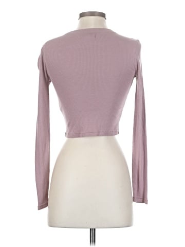 Madewell Fine Ribbed Supercrop Crewneck Long-Sleeve Tee (view 2)