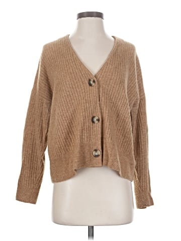 Madewell Cameron Ribbed Cardigan Sweater in Coziest Yarn (view 1)