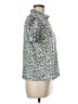 Shein Floral Teal Short Sleeve Blouse Size M - photo 4