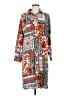 Unbranded Print Orange Casual Dress Size M - photo 1