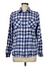 L.L.Bean Plaid Blue Long Sleeve Button-Down Shirt Size M - photo 1