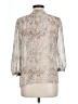 Talbots Metallic Silver 3/4 Sleeve Blouse Size 12 - photo 2