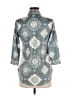 Gretchen Scott Designs Argyle Teal 3/4 Sleeve Blouse Size XS - photo 2