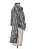 Unbranded 100% Polyester Stripes Gray Long Sleeve Blouse Size XS - photo 4