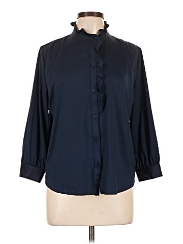 Liz Claiborne 3/4 Sleeve Button-Down Shirt (view 1)