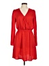 Express 100% Polyester Solid Red Casual Dress Size M - photo 1