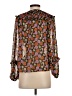 MNG 100% Polyester Brown 3/4 Sleeve Blouse Size 2 - photo 2