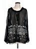 BCBGMAXAZRIA 100% Polyester Black Long Sleeve Blouse Size L - photo 1