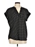 Cynthia Steffe 100% Polyester Polka Dots Black Short Sleeve Blouse Size M - photo 1