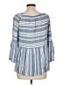 Como Blu 100% Rayon Blue 3/4 Sleeve Blouse Size L - photo 2
