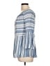 Como Blu 100% Rayon Blue 3/4 Sleeve Blouse Size L - photo 5