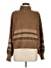 Threadbare 100% Acrylic Chevron-herringbone Brown Turtleneck Sweater Size 8 - photo 1