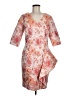 Cenia 100% Polyester Print Orange Cocktail Dress Size 8 - photo 1