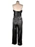 Anthropologie 100% Polyester Silver Gray Jumpsuit Size L - photo 2