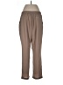 NY Collection 100% Polyester Solid Brown Casual Pants Size L - photo 2