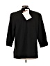 Susan Graver Black 3/4 Sleeve Blouse Size L - photo 2