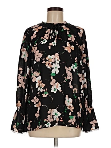 Karl Lagerfeld Paris Long Sleeve Blouse (view 1)