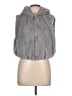 Thread & Supply 100% Polyester Gray Faux Fur Vest Size L - photo 1