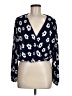 ASTR The Label 100% Polyester Blue Long Sleeve Blouse Size M - photo 1