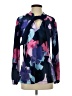 C. Wonder Print Blue Long Sleeve Blouse Size S - photo 1