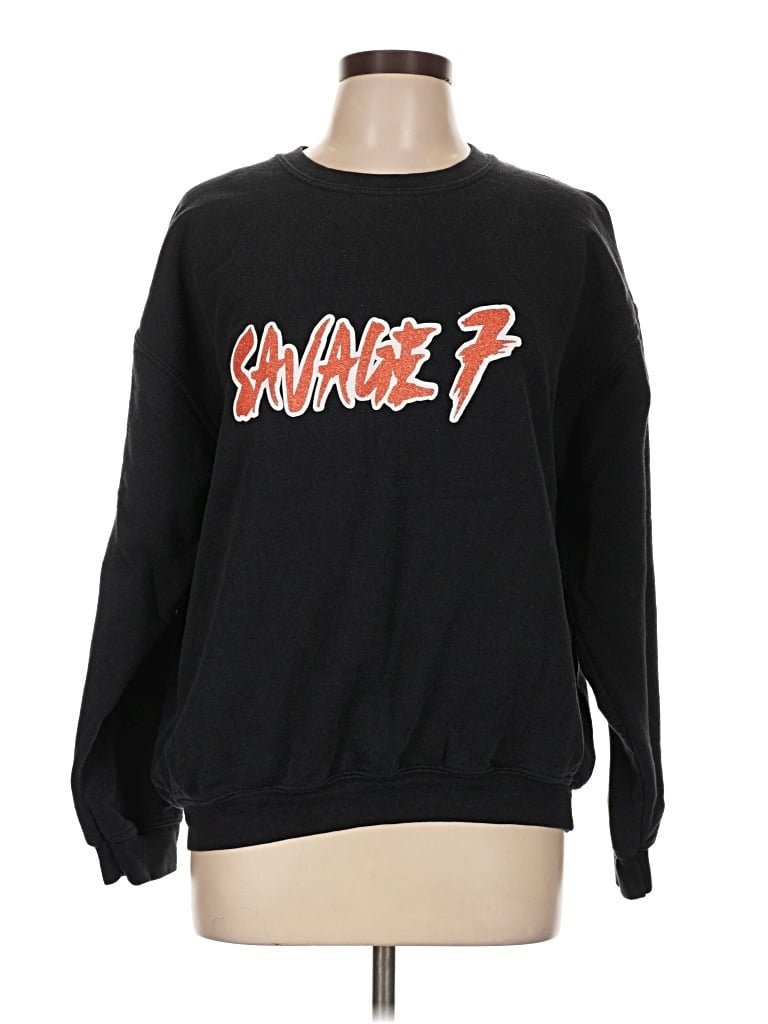 Pre-owned Gildan Long Sleeve T-shirt In Black