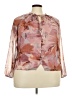 Daniel Rainn Floral Pink Long Sleeve Blouse Size XXL - photo 1