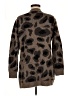 Aqua Animal Print Brown Cardigan Size M - photo 2