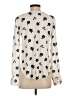 Ann Taylor Floral Ivory Long Sleeve Blouse Size XS - photo 2