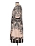 Chico's 100% Polyester Graphic Tan Cocktail Dress Size L - photo 5