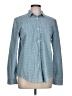 Bongo 100% Cotton Polka Dots Blue Long Sleeve Button-Down Shirt Size L - photo 1