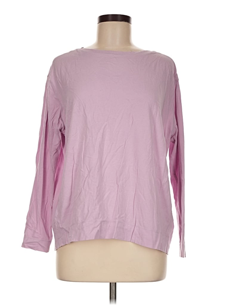 Pre-owned Eddie Bauer Long Sleeve T-shirt In Pink