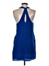 Lavender Brown 100% Polyester Blue Sleeveless Blouse Size XS - photo 2
