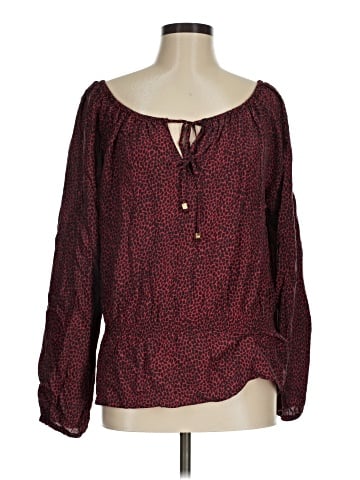 MICHAEL Michael Kors Long Sleeve Silk Top (view 1)