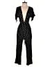 Skylar + Madison 100% Rayon Polka Dots Black Jumpsuit Size S - photo 1