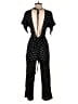 Skylar + Madison 100% Rayon Polka Dots Black Jumpsuit Size S - photo 2
