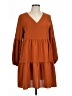Unbranded Solid Brown Casual Dress Size L - photo 1